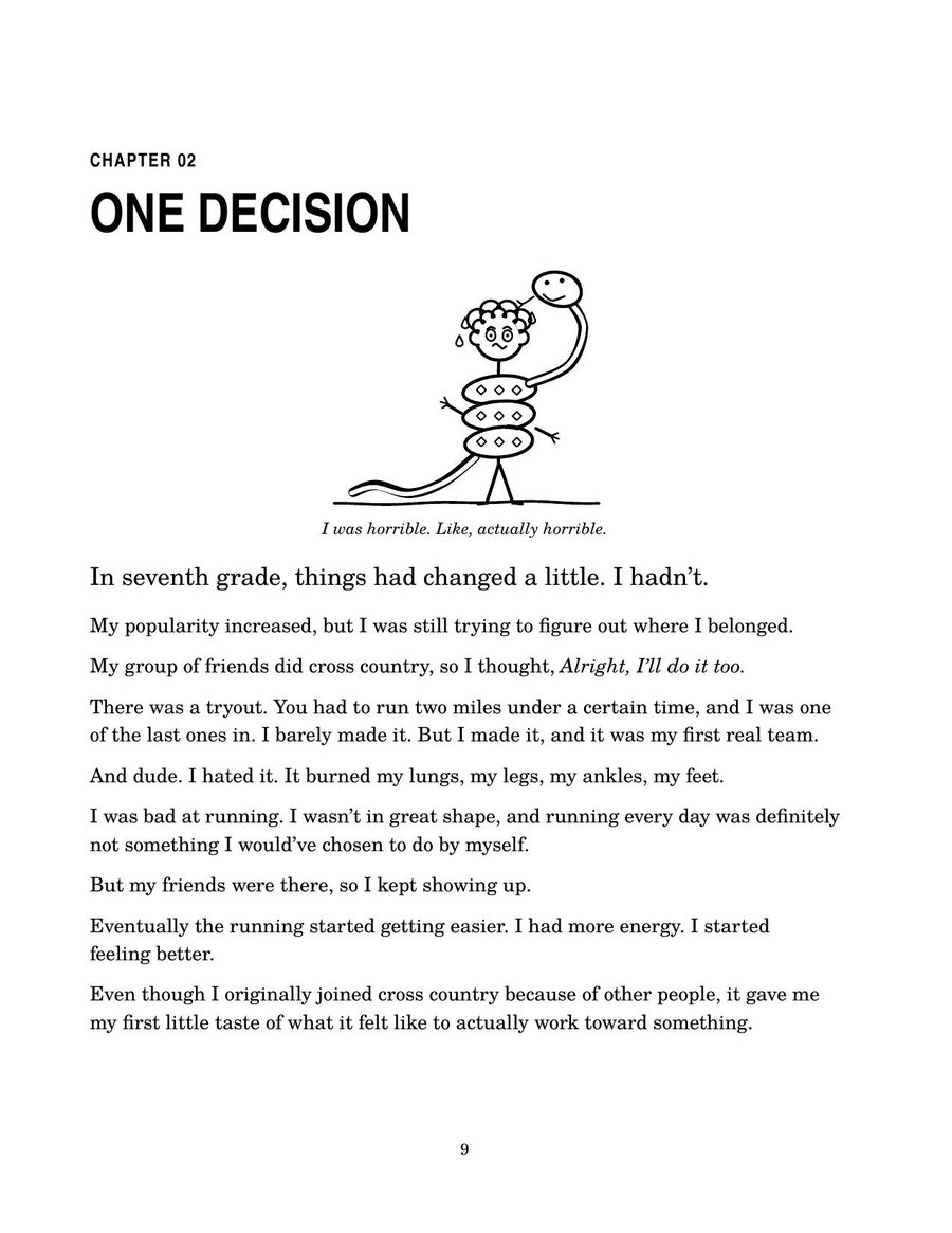 Sample page from the Earn Your Hard Founding Edition: One Decision